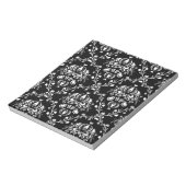 ブラック・アンド・ホワイトのダマスク ノートパッド (回転)