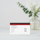 ブラック・アンド・深い・レッズ・ロゴ・スタンダード 名刺 (スタンド正面)