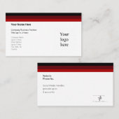 ブラック・アンド・深い・レッズ・ロゴ・スタンダード 名刺 (正面/裏面)