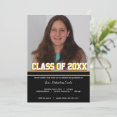 ブラック·アンド·金ゴールド·クラス·オブ·卒業パーティー·招待状 招待状 (スタンド正面)