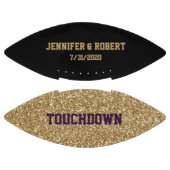 ブラック・アン結婚ド・金ゴールド・フカスタムットボール アメリカンフットボール (パネル)