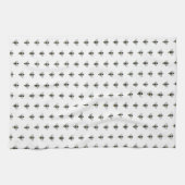 ブラック&イエローのまわりにティータオル キッチンタオル (横)