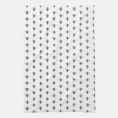 ブラック&イエローのまわりにティータオル キッチンタオル (縦)