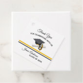 ブラック&イエローキャップ&タッセル |卒業 フェイバータグ (インサイチュ)