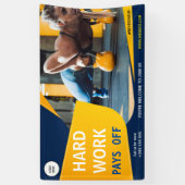 ブラック&イエロージムフィットネスエクササイズトレーニング 横断幕 (縦)