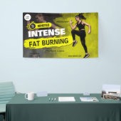 ブラック&イエロージムフィットネスエクササイズトレーニング 横断幕 (トレードショー)