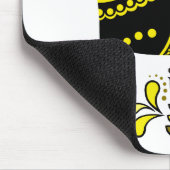 ブラック/イエローノルディックフォークダラホース/フォークフリージアン マウスパッド (コーナー)