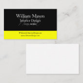 ブラック&イエロープロフェッショナル名刺 名刺 (正面/裏面)