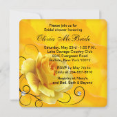 ブラック&イエローローズブライダルシャワー 招待状 (裏面)