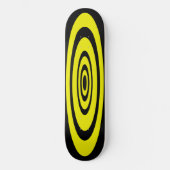 ブラック&イエローワスサーフオーバルスケートボード スケートボード (正面)