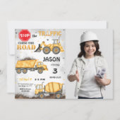 ブラック&イエロー建築フォト招待状 招待状 (正面)