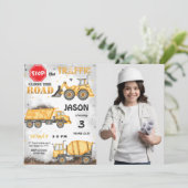 ブラック&イエロー建築フォト招待状 招待状 (スタンド正面)