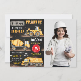 ブラック&イエロー建築フォト招待状 招待状