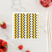 ブラック+イエロー+幾何学模様+六芒星+パターン スタンダードカクテルナプキン (インサイチュ)