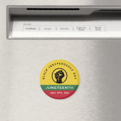 ブラック・インディペンデンス・デイ1865年曲線文字 マグネット (インサイチュ (食洗機))