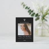 ブラック·イン·ラブ·イン·ラブ·メモリーツリー葬祭記念カード 名刺 (スタンド正面)