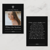 ブラック·イン·ラブ·イン·ラブ·メモリーツリー葬祭記念カード 名刺 (正面/裏面)