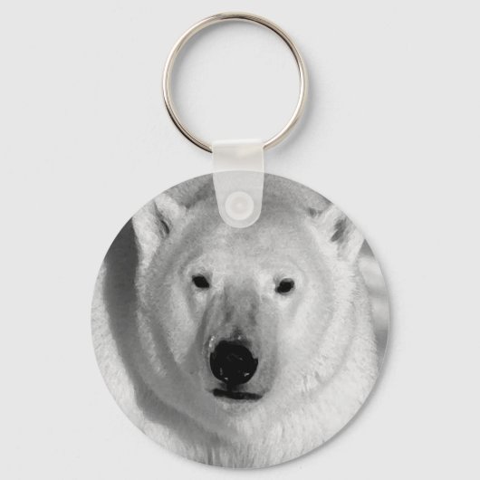 ブラック&ウィットポーラーベア キーホルダー (正面)