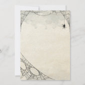 ブラック・ウィドー・ビウィッチと当惑したヴィンテージ・カード 招待状 (裏面)