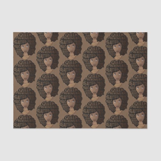 ブラック・ウィメンズ、ブラウン 薄葉紙 (正面)