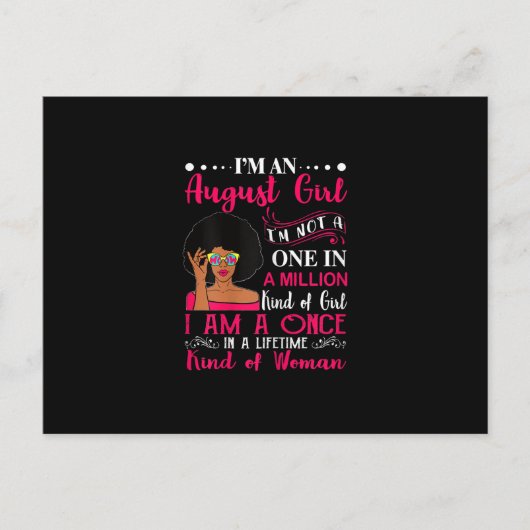 ブラック・ウィメン・威厳がある誕生日・ギフトア・ア・レオ・クイーン シーズンポストカード (正面)