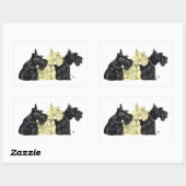 ブラック&ウィートンスコティッシュテリア 長方形シール (シート)