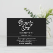 ブラック&ウィーモダンズ21歳の誕生日パーティー 招待状 (スタンド正面)