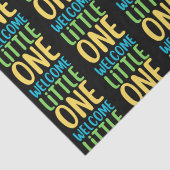 ブラック「ウェルカムリトルワン」赤ちゃんシャワー 薄葉紙 (詳細)