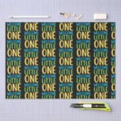 ブラック「ウェルカムリトルワン」赤ちゃんシャワー 薄葉紙 (クラフト)