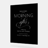 ブラック・ウェルカム結婚の翌朝 アクリルサイン (傾斜)