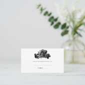ブラック+ウォーターカラー+ローズの結婚式+席次表 プレイスカード (スタンド正面)
