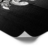 ブラック・ウッドスカル結婚ズGothic's Welcome Sign ポスター (角)