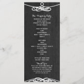ブラック・ウッド&ホワイト・ヴィンテージ・ウェディングプログラム プログラム (裏面)