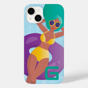 ブラック・ウーマン・イン・プールイニシャル Case-Mate iPhone 14ケース