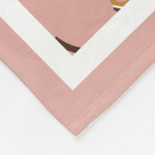 ブラック・ウーマン(ピンク・アフロ付き) フリースブランケット (角)