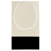 ブラック&エッグシェルホワイトカラーブロック抱き枕 スモールペーパーバッグ (裏面)