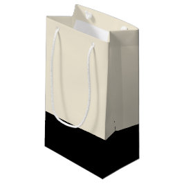 ブラック&エッグシェルホワイトカラーブロック抱き枕 スモールペーパーバッグ