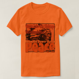 "ブラック・エルク" 平和の力を知る Tシャツ