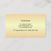 ブラック&エレガントゴールデンメタリックの外観 名刺 (裏面)