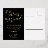 ブラック&エレガントゴールドフォイル救アテイ 箔シーズンポストカード (裏面)