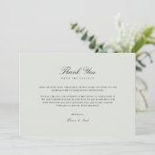 ブラック&エレガントセージグリーンサンキューカード サンキューカード (スタンド正面)