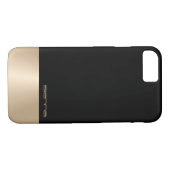 ブラック&エレガントヌアクアメタリックiPhone 7ケース Case-Mate iPhoneケース (裏面(横))