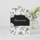 ブラック&エレガントホワイトキンセアニェラ招待状 招待状 (スタンド正面)