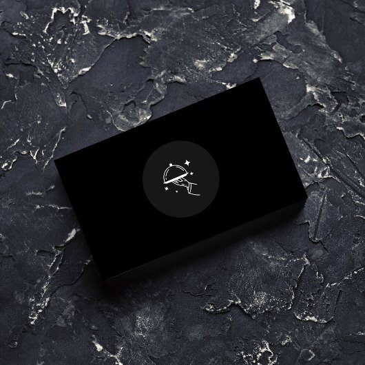 ブラック&エレガントホワイトシェフ&ベイカープロフェッショナル 名刺