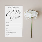 ブラック&エレガントホワイトビジネスイベントラッフルチケット プレイスカード