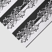 ブラック&エレガントホワイト抽象芸術ハーレキンスタイル 薄葉紙 (詳細)