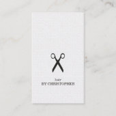 ブラック&エレガントホワイト美容師アポイントメントカード 予約カード (正面)