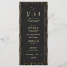 ブラック&エレガント金ゴールドアールデコギャツビー結婚ズ