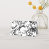 ブラック&エレガント金ゴールドウェディングパーティー座席表 プレイスカード (裏面)