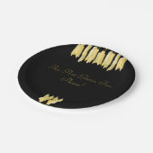 ブラック&エレガント金ゴールドグルテンフリー！お皿 ペーパープレート (アングル)